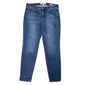 Vintage America Boho Skinny Jeans Size 12 31 Dark Stretch Denim Crop Ankle